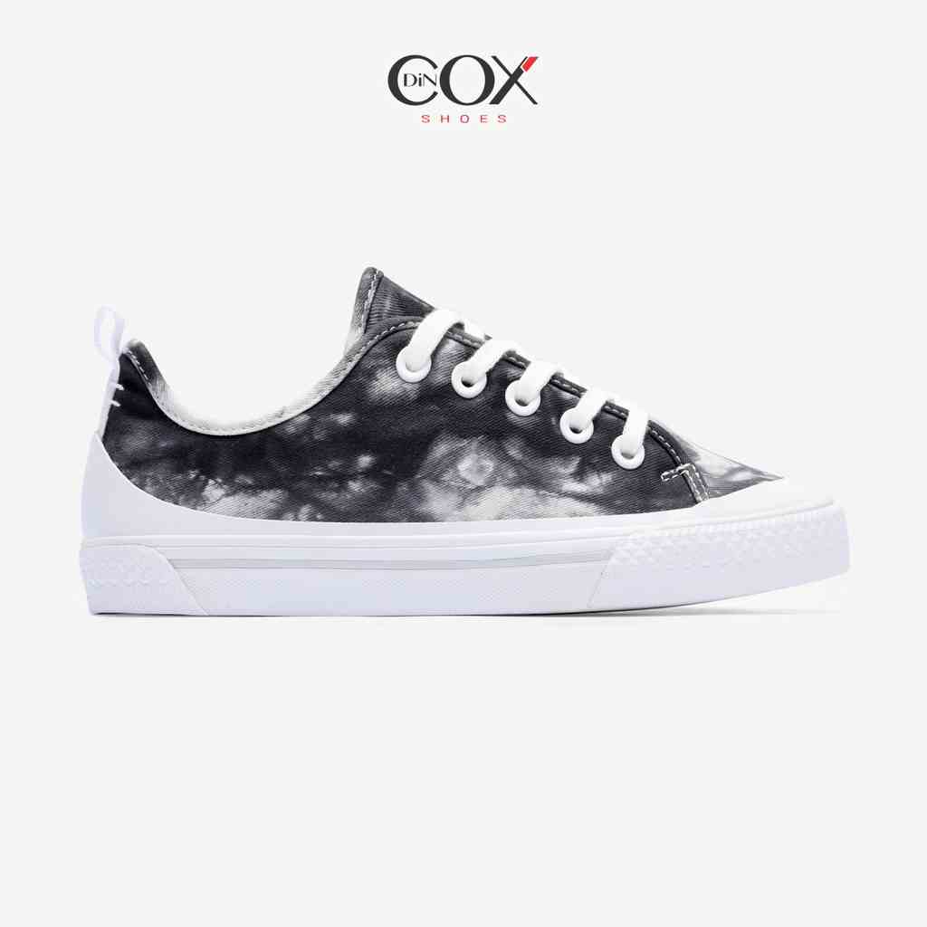 Giày Sneaker Vải Canvas Unisex Chính Hãng DINCOX C20 Black Tie Dye Sang Trọng Tinh Tế Đơn Giản