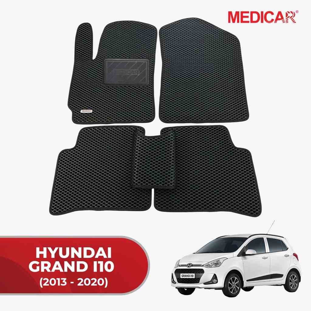 Thảm lót sàn ô tô Medicar xe Hyundai Grand i10 (2013-2020) - chống nước, không mùi, ngăn bụi bẩn