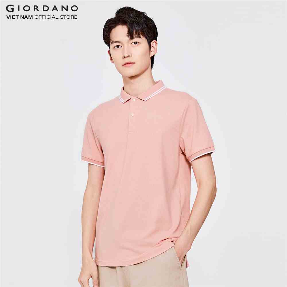 [Special Deal] Áo Thun Nam Trơn Ngắn Tay Có Cổ Giordano Polo 01011018