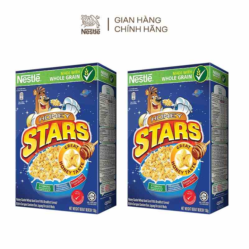 Combo 2 ngũ cốc ăn sáng Honey Stars (hộp 150g)