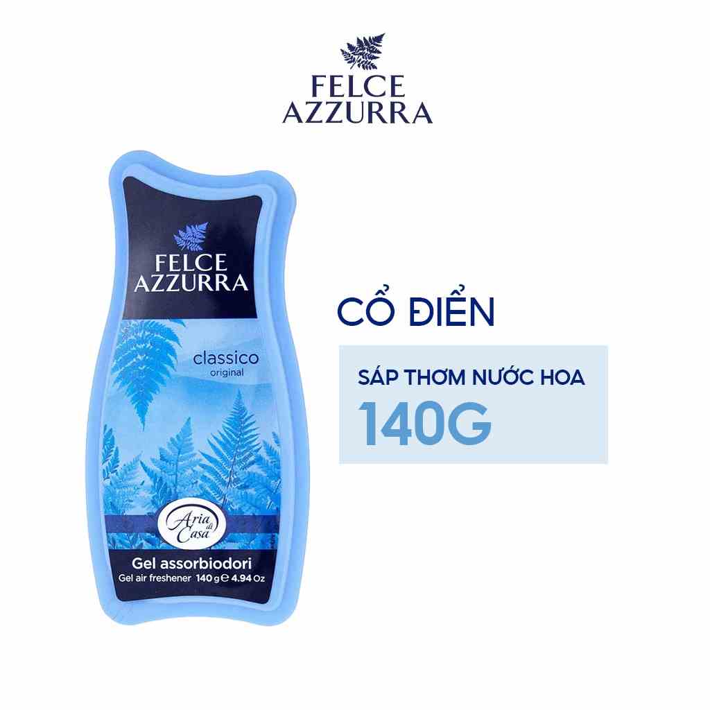 Sáp Thơm Phòng FELCE AZZURRA Hương Nước Hoa Cổ Điển Mùi Cỏ Sả & Oải Hương Ngăn Mùi Ẩm Mốc Hộp 140mg - 8001280400674