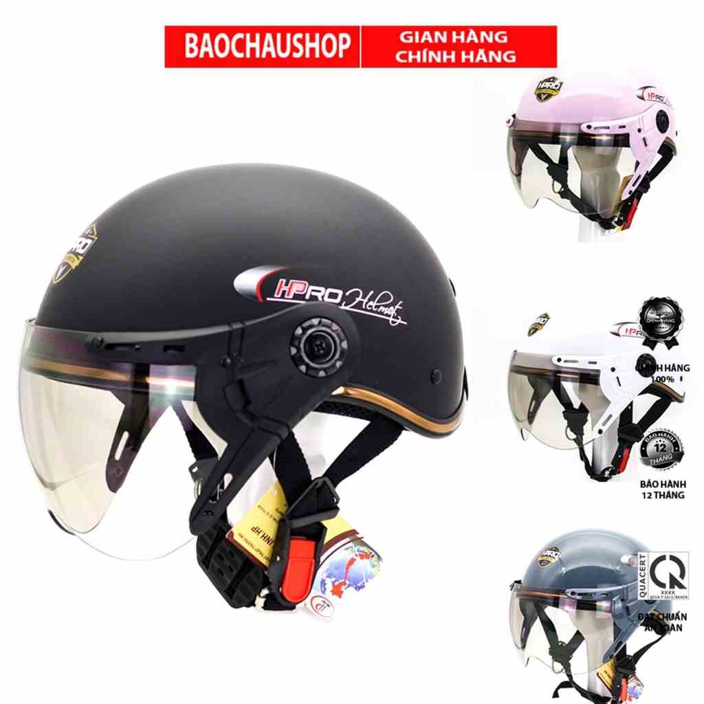 [Mã BMLTB35 giảm đến 35K đơn 99K] [ĐỦ MÀU] Mũ Bảo Hiểm Nửa Đầu HP Helmet 03K Có Kính - Bảo Hành 12 Tháng