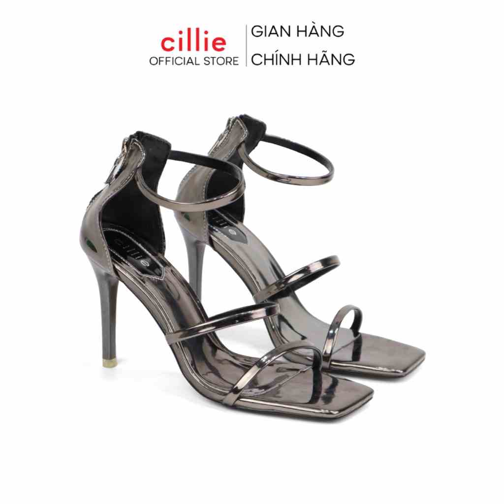 Giày sandal cao gót nữ dây mảnh gót nhọn cao 9cm đi tiệc dự cưới Cillie 1123