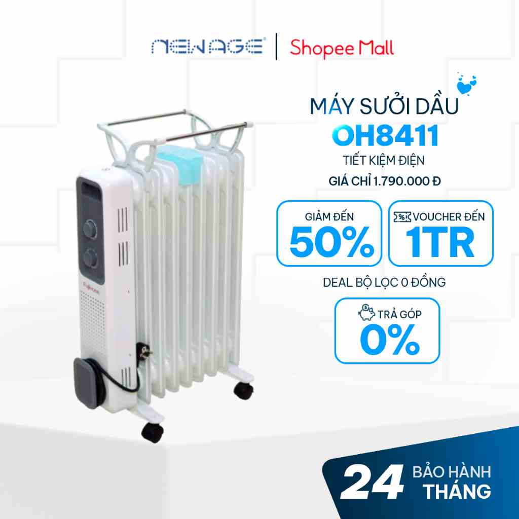 Máy Sưởi Dầu 9, 11, 13 Thanh Công Nghệ Nhật, Máy Sưởi Ấm FujiHome OH8613 không khô da, không đôt oxi,tiết kiệm điện