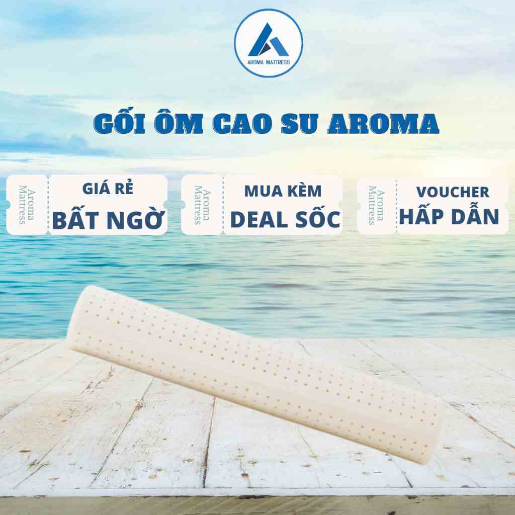 Gối Ôm Cao Su Thiên Nhiên Aroma - 20x100cm.