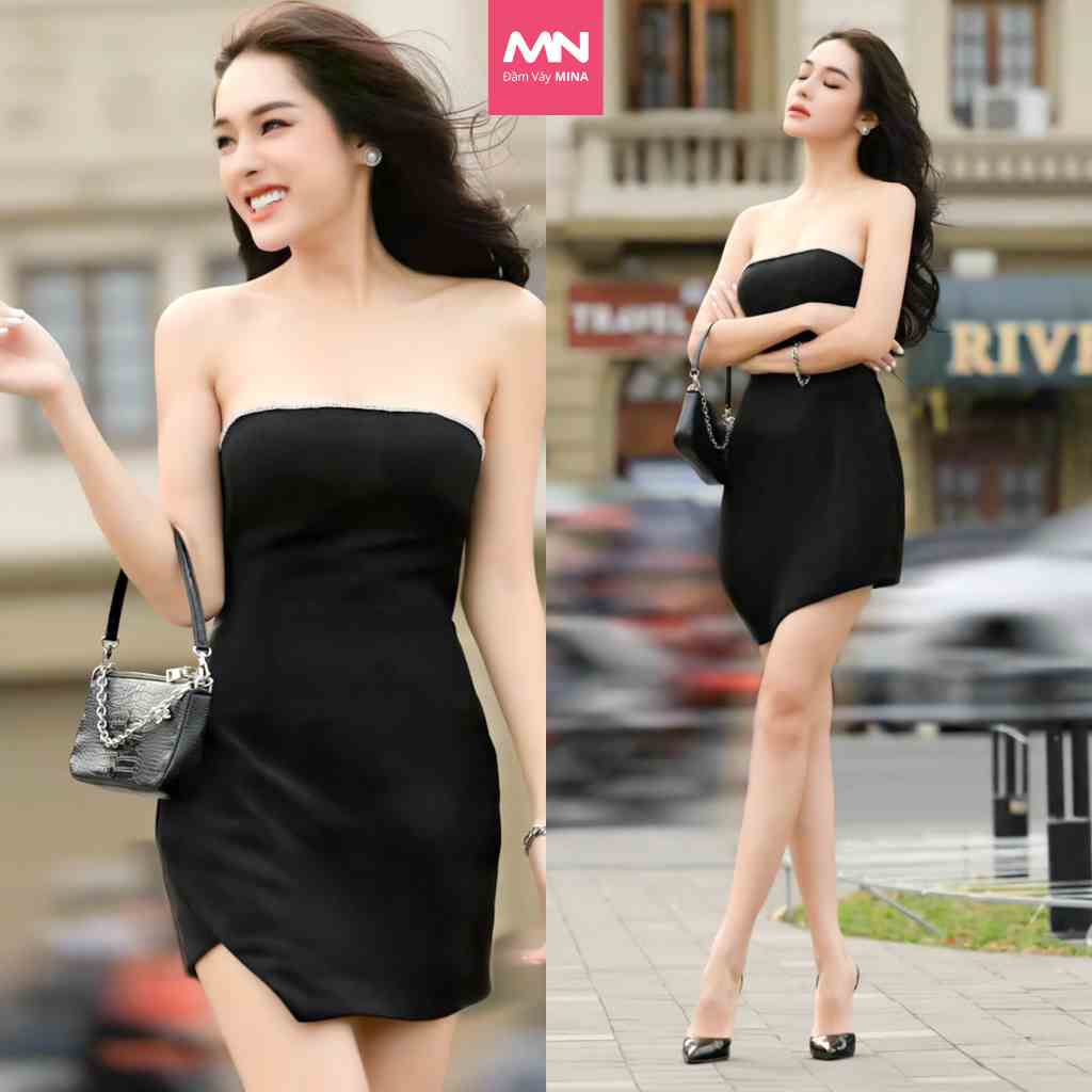 Đầm cúp ngực thiết kế ôm body thương hiệu Đầm Váy Mina chất liệu Cotton cao cấp - MN217