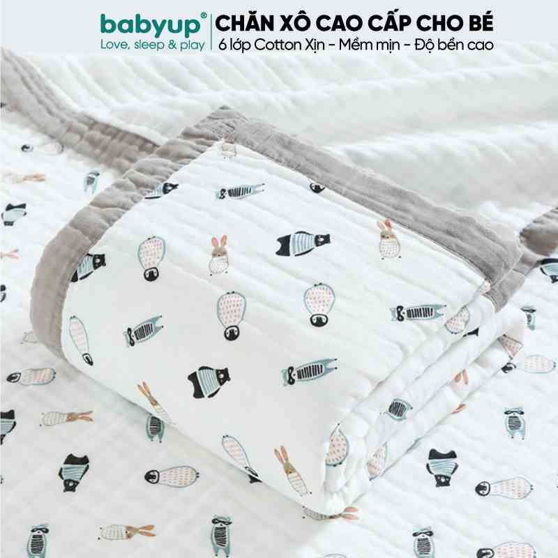 Chăn xô cao cấp cho bé 6 lớp đa năng, mềm mại, thoáng khí, chống ngạt