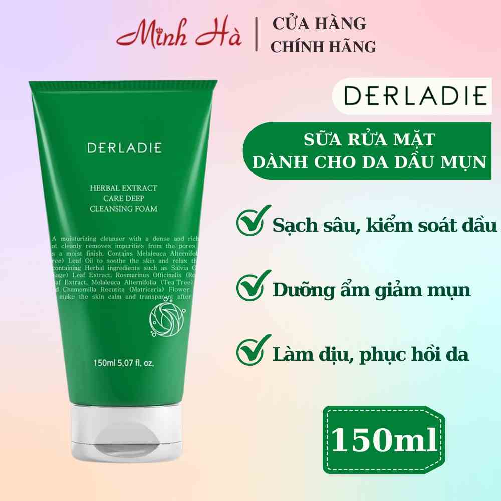 Sữa rửa mặt Derladie tràm trà Herbal Extract Care Deep 150ml dành cho làn da dầu mụn