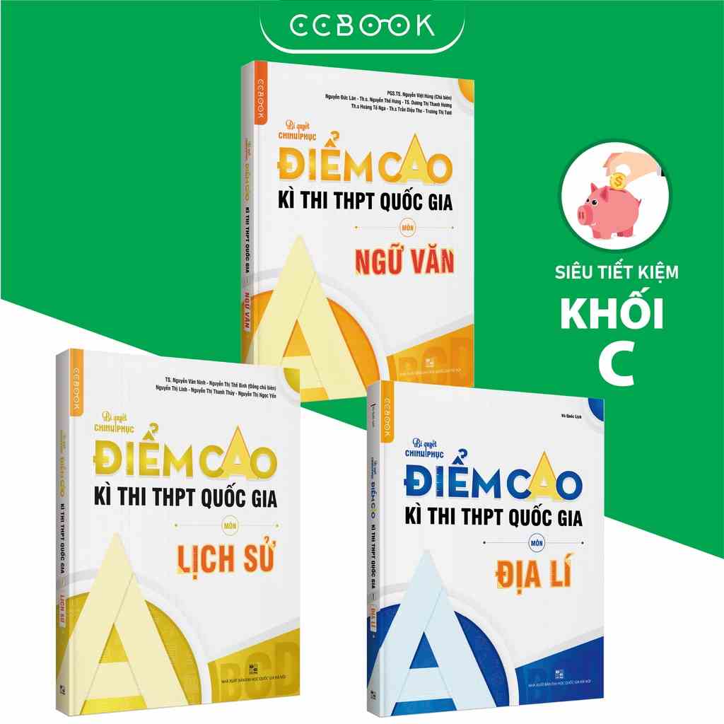 Sách – Combo lớp 12 khối C Bí quyết chinh phục điểm cao kì thi THPT quốc gia – Văn Sử Địa (3 cuốn) – Chính hãng CCbook