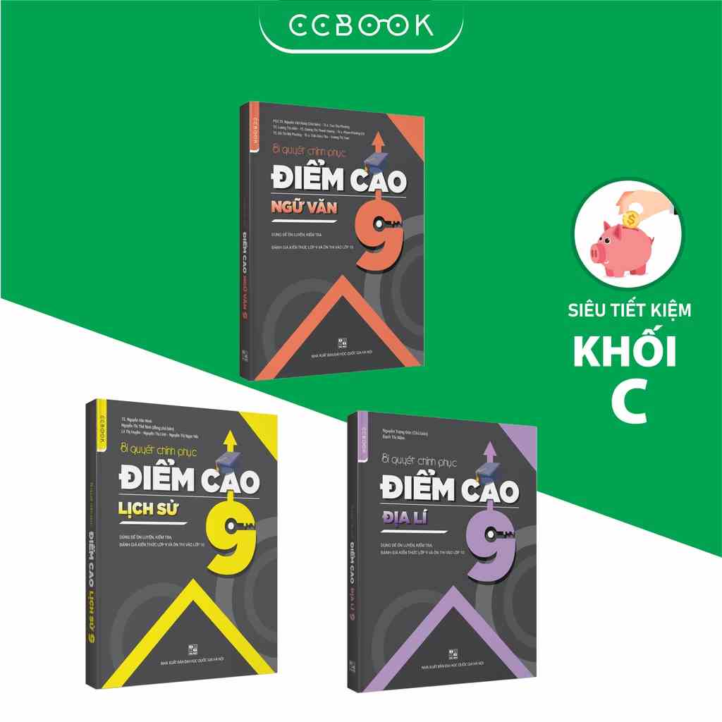 Sách – Combo lớp 9 khối C Bí quyết chinh phục điểm cao – Văn Sử Địa (3 cuốn) – Siêu tiết kiệm – Chính hãng CCbook