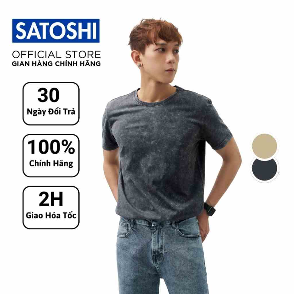 [Mã BMLTB200 giảm đến 100K đơn 499K] | Satoshi | Áo Thun Satoshi Wash SATS94 chất cotton có độ dày, mịn