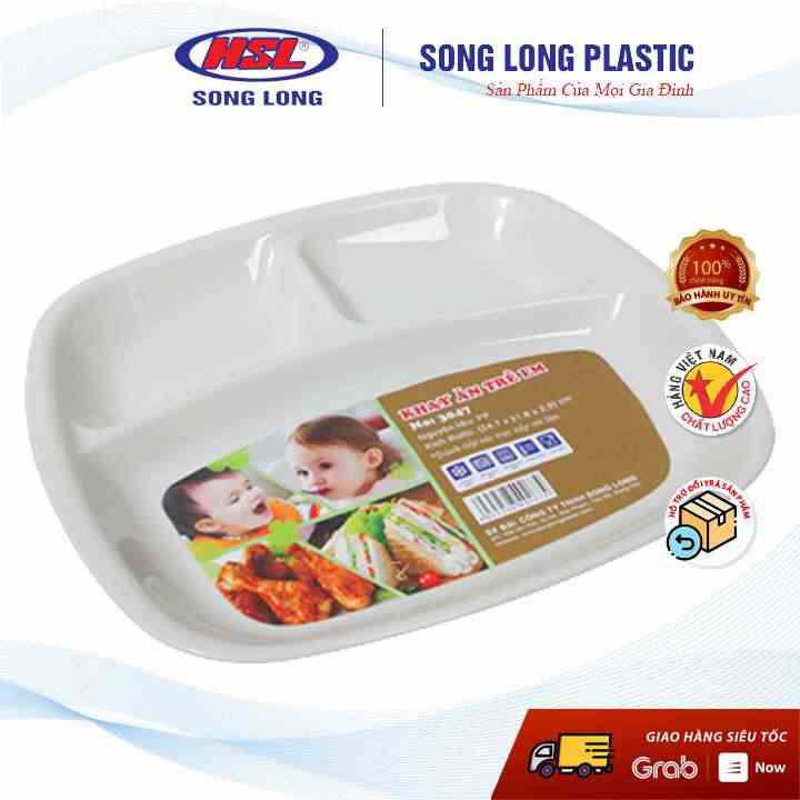 Khay ăn dặm cho bé - 3047 - màu ngẫu nhiên - Song Long Plastic