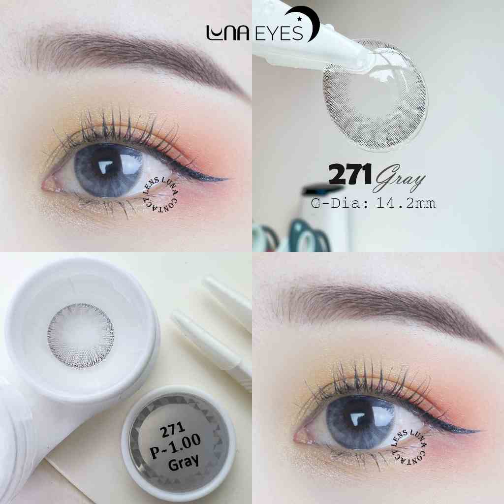 Kính áp tròng LUNA EYES 271 GRAY (FB-253) - Lens size vừa