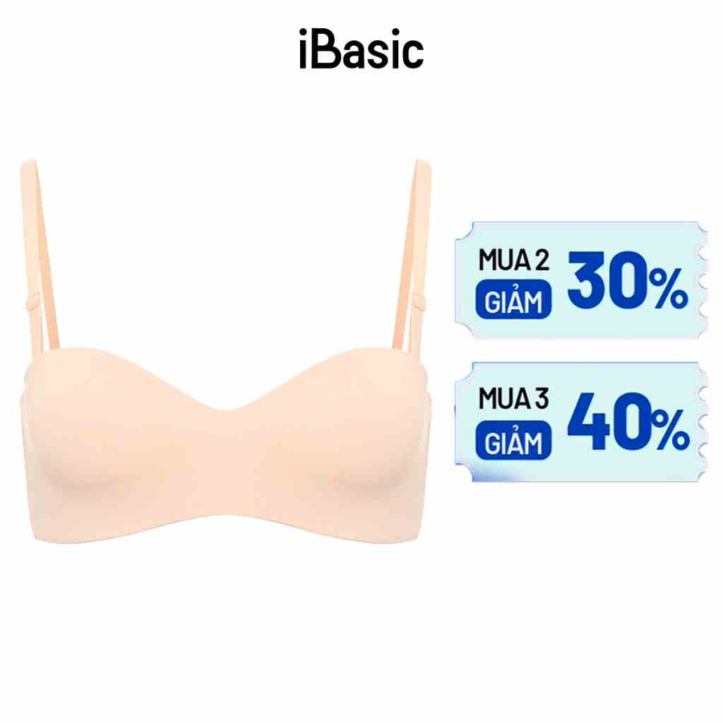 [MUA 2 GIẢM 30% - MUA 3 GIẢM 40%] Áo ngực không gọng mút mỏng cup ngang iBasic BRAY053