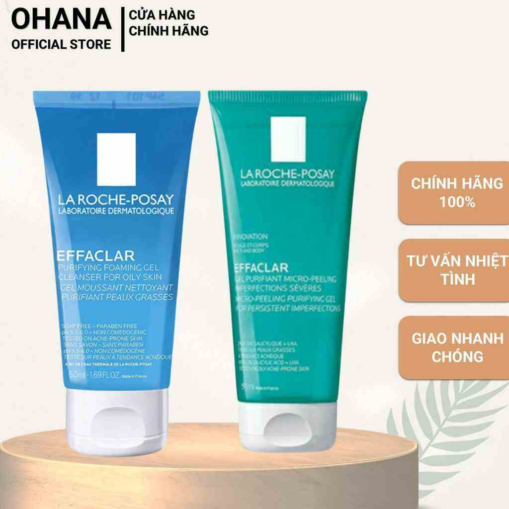 Gel rửa mặt La Roche-Posay Effaclar kiềm dầu, giảm mụn (15ml/50ml)