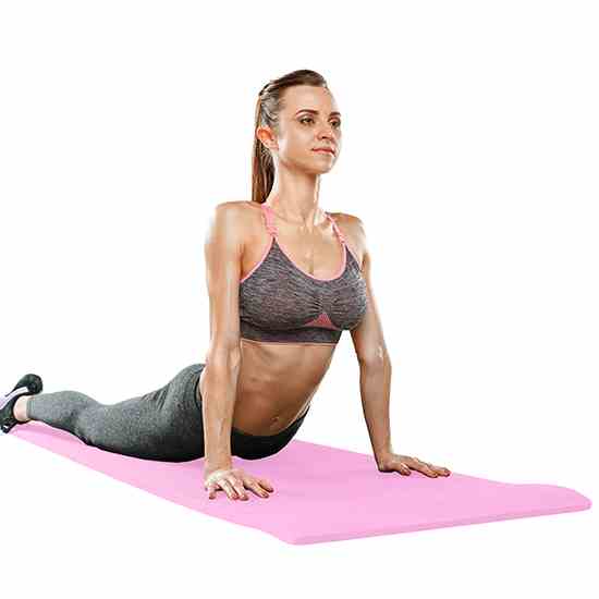 BG-Thảm tập yoga/gym loại dày 6mm TPE siêu bền màu hồng