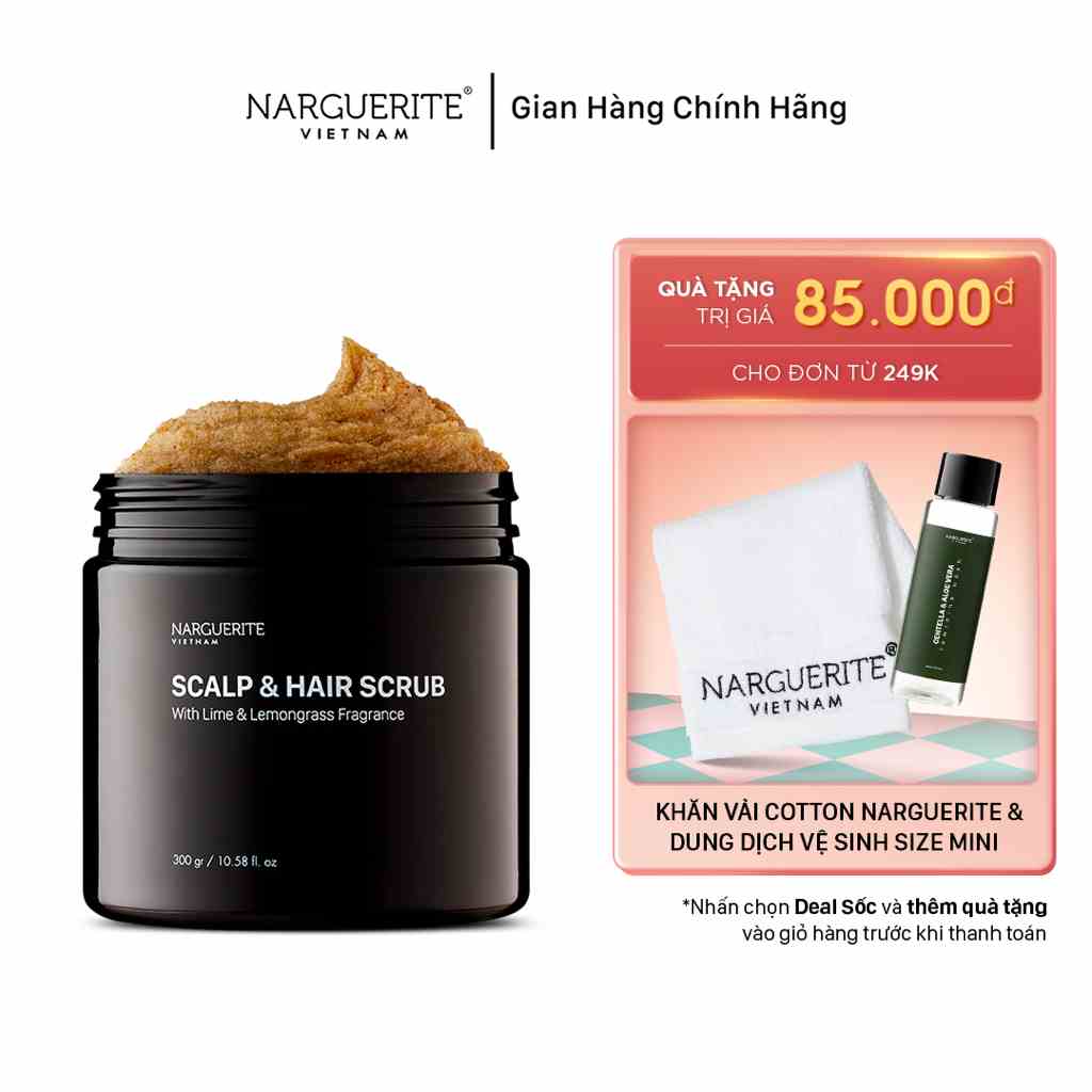 Muối Tẩy Tế Bào Chết Da Đầu Narguerite Scalp & Hair Scrub 300g