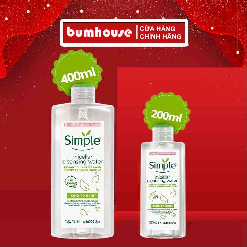 Nước Tẩy Trang Dịu Nhẹ Simple Kind To Skin Micellar Water 200ml