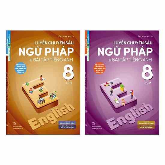 Sách - Combo Luyện Chuyên Sâu Ngữ Pháp Và Bài Tập Tiếng Anh 8 tập 1 và 2 Chương Trình Mới MEGATHCS9582