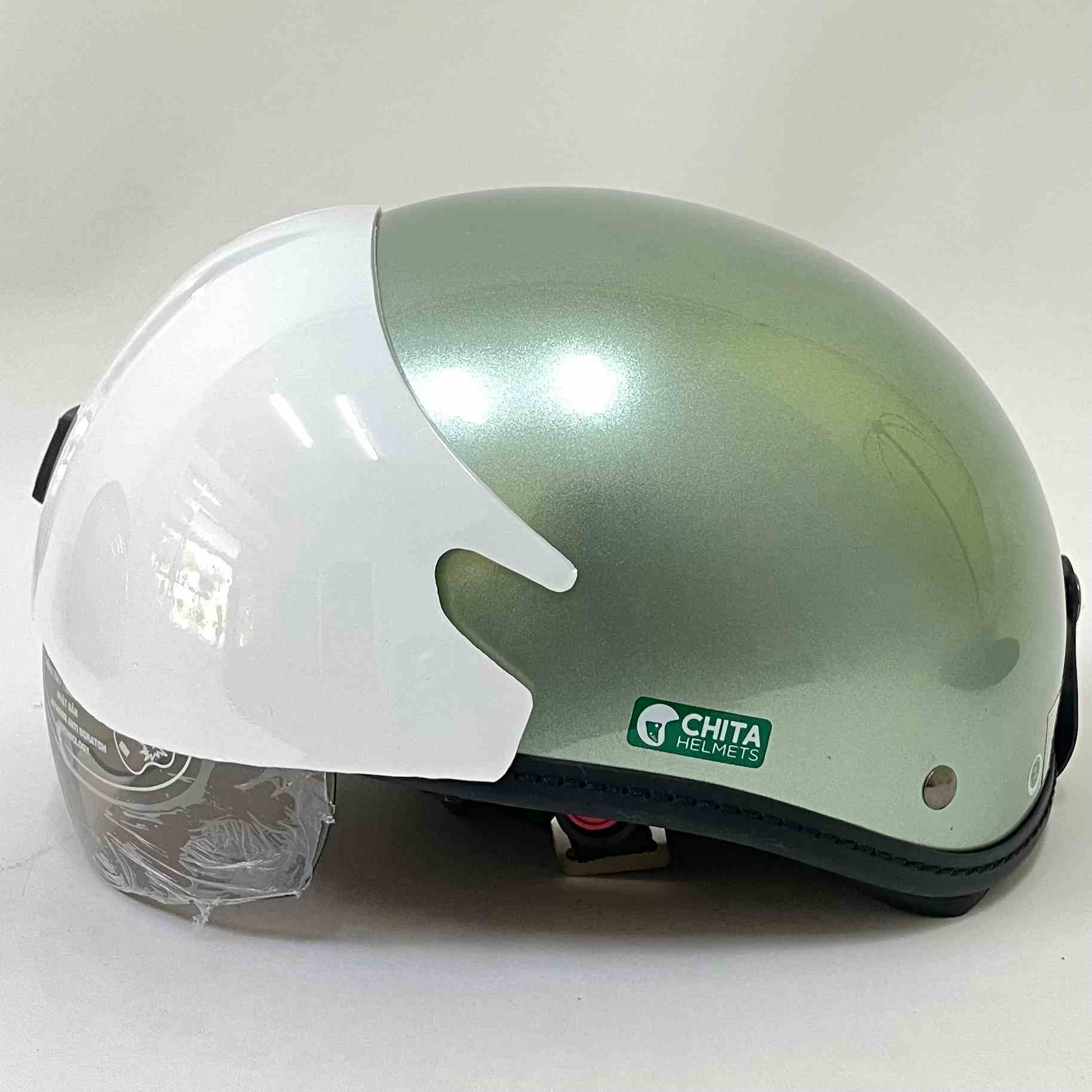 Mũ Bảo Hiểm 1/2 Đầu CHITA HELMETS CT6B1 Giấu Kính Trơn