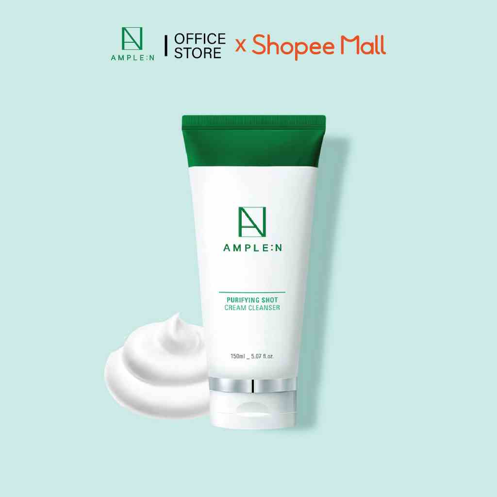 [Mã BMLTB200 giảm đến 100K đơn 499K] Sữa Rửa Mặt Dịu Nhẹ AMPLE:N Purifying Shot Cream 150ml