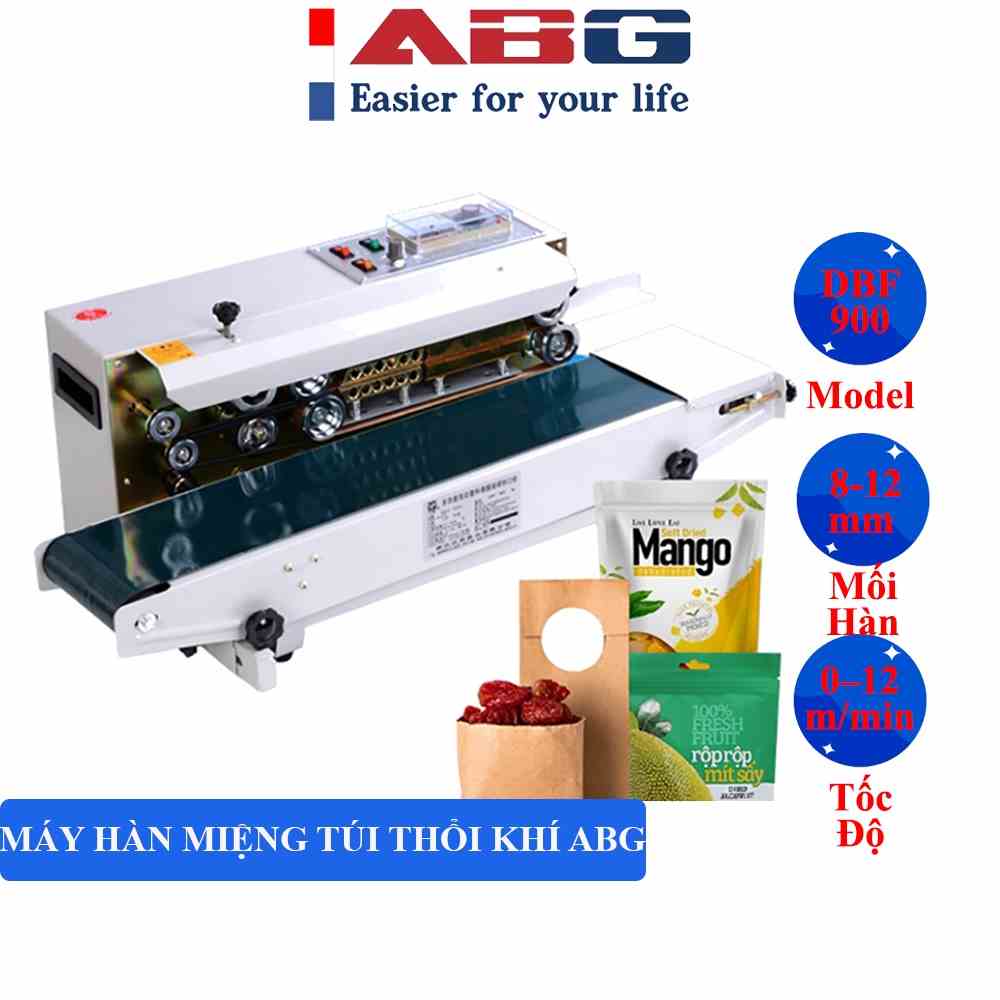 Máy Hàn Miệng Túi Tự Động ABG FR-900 Chuyên Dụng Đóng Gói Miệng Bao Công Nghiệp Dùng Trong Gia Đình, Nhà Hàng