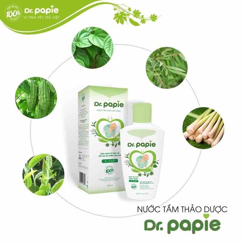 Nước tắm gội thảo dược Dr. Papie