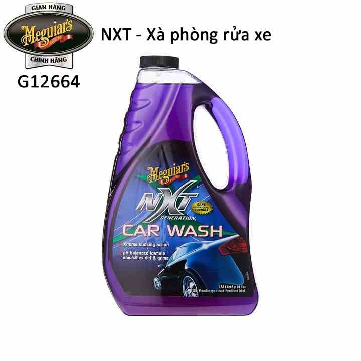 [Mã BMLT35 giảm đến 35K đơn 99K] Meguiars NXT Generation Car Wash - Xà phòng rửa xe cao cấp NXT - G12664, 1.89L / 64 oz