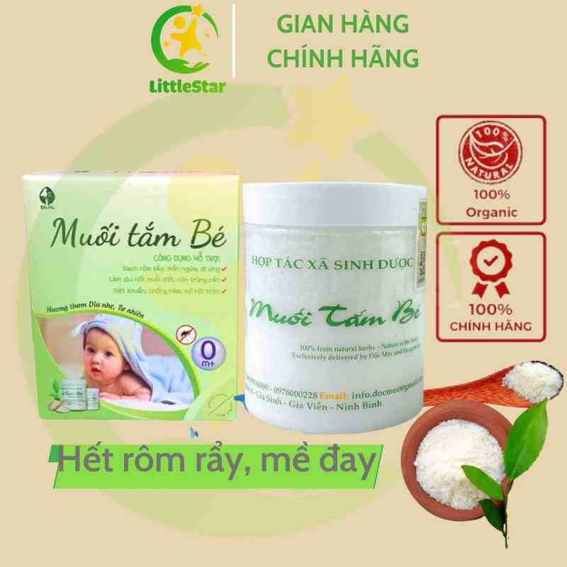 Muối Tắm Bé Sinh Dược Độc Mộc 400g - Muối Tắm Thảo Dược Hết RÔM SẨY, CỨT TRÂU, HĂM DA, MỒ HÔI