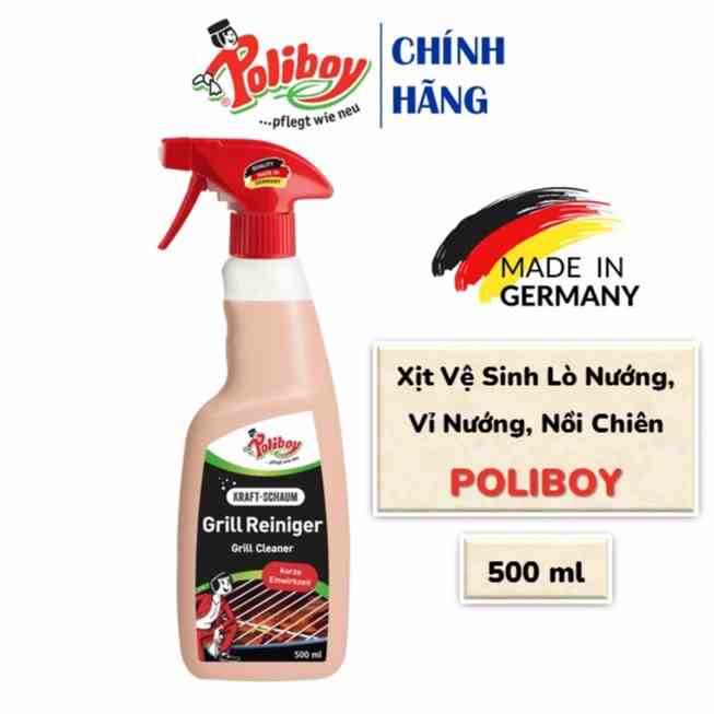 Tẩy Cặn Cháy Đáy Chảo, Đáy Nồi POLIBOY Loại Bỏ Cặn Cháy, Không Làm Hại Chảo, Vệ Sinh Lò Nướng, Vỉ Nướng, Nồi Chiên 500ml