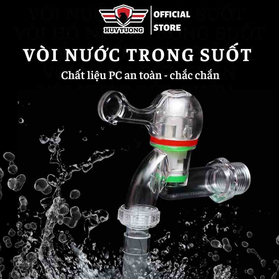 Vòi nước, vòi hồ nhựa trong suốt chất liệu nhựa PC cứng cao cấp chống va đập - HUY TUONG