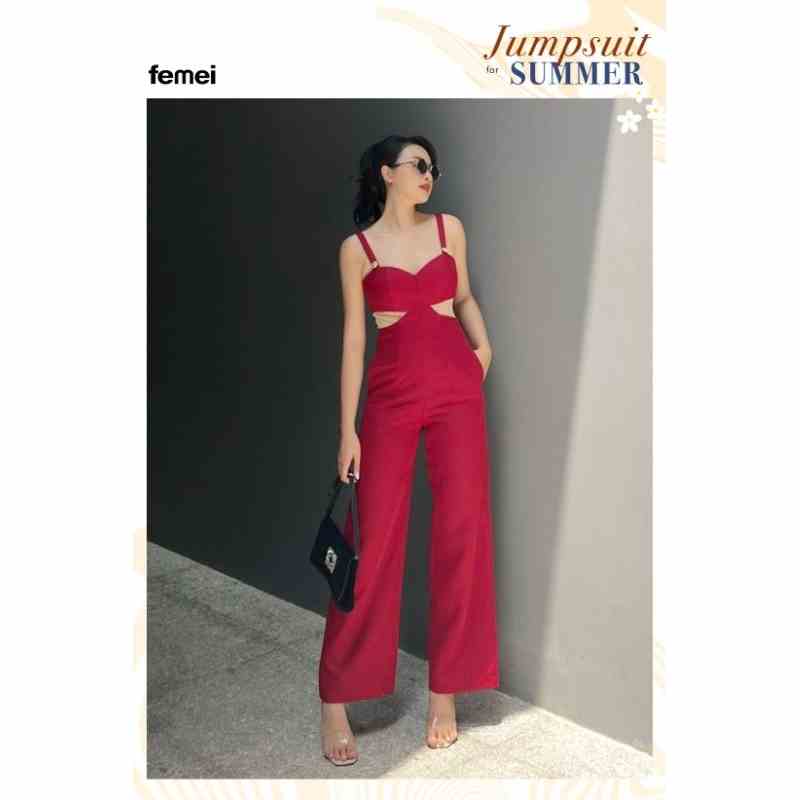 [Mã BMLTA35 giảm đến 35K đơn 99K] Jumpsuits 2 dây đính nút