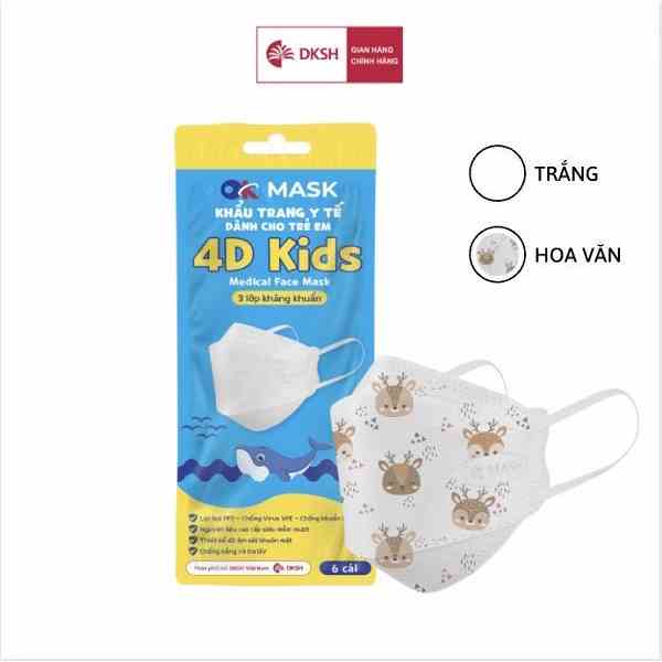 Khẩu Trang Y Tế Kháng Khuẩn Cao Cấp OK Mask 4D Kid