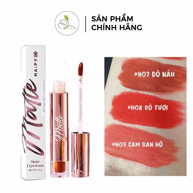 Son Môi Ha:py Mattle Lipcream Kem Lì Mini Garden 3.5ml PV702