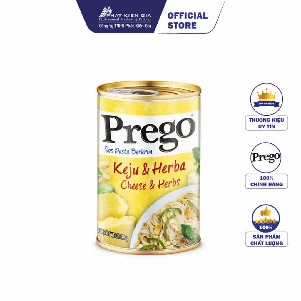 Sốt Mì Ý Phô Mai & Thảo Mộc Prego 290g (Thương Hiệu Mỹ - SX Malaysia)