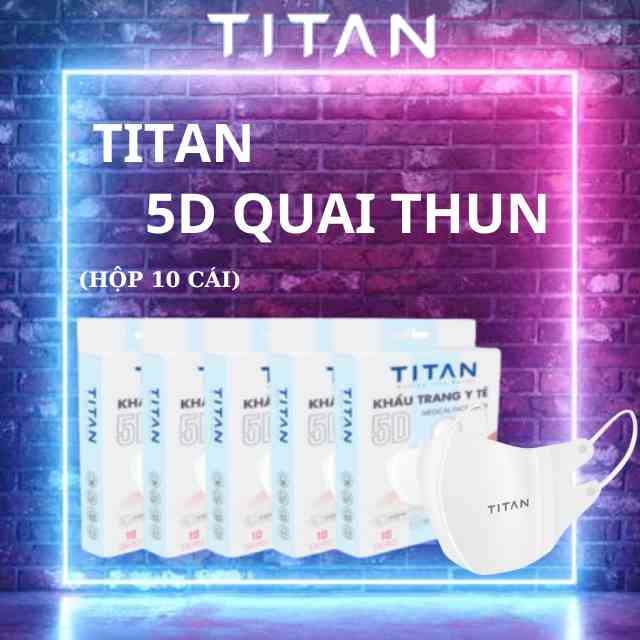 FAMAPRO x TITAN Combo 5 Hộp khẩu trang 5D MASK y tế kháng khuẩn 3 lớp (10 cái/hộp)