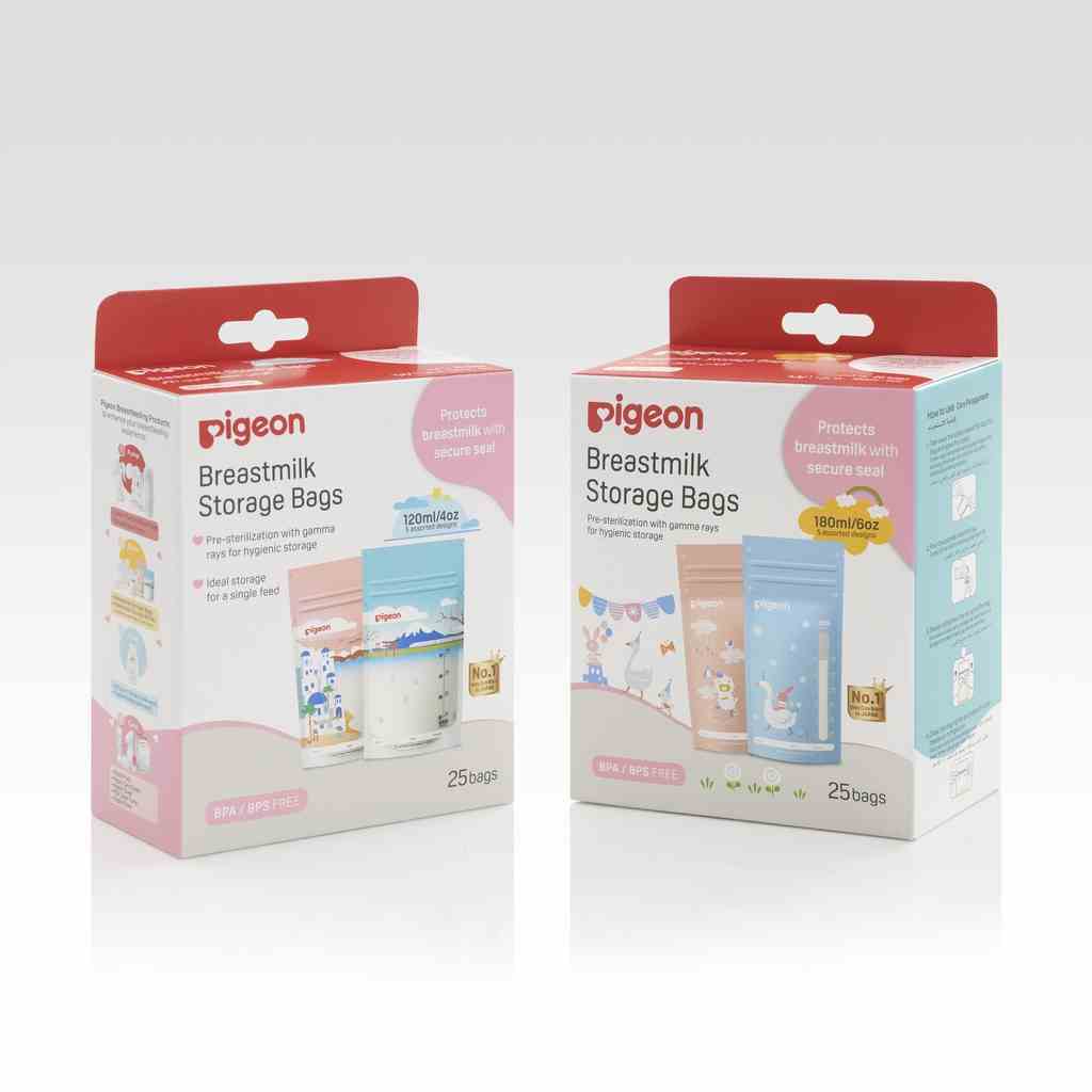 Túi Trữ Sữa Họa TIết Pigeon 120ML/180ML (Mới)