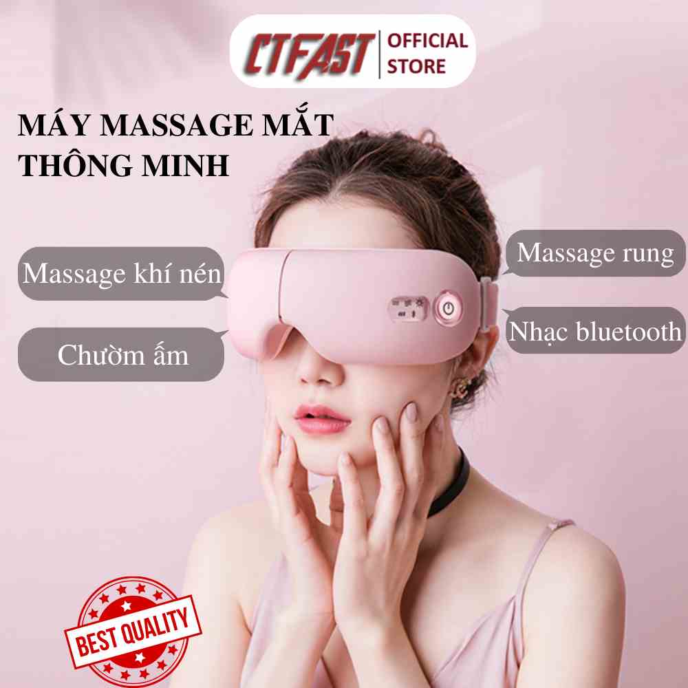 Máy massage mắt thông minh CTFAST 8S: Mát xa khí nén, rung kết hợp nhiệt làm giảm mỏi mắt, quầng thâm