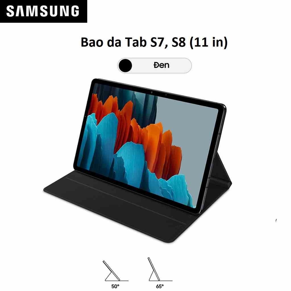 Bao Da Samsung Galaxy Tab S7 và S8 Book Cover - Hàng Chính Hãng