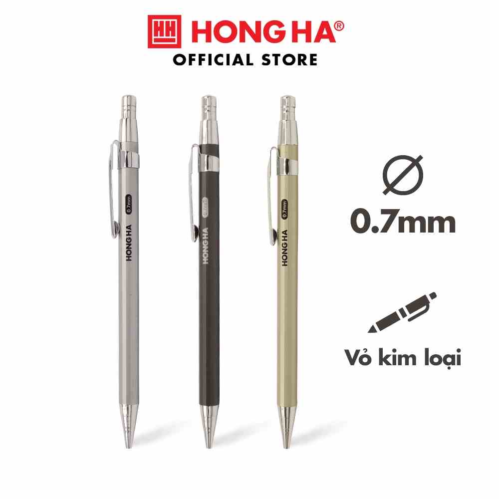 Bút chì kim 0.7mm - Vỏ kim loại chống gỉ Hồng Hà - 3543