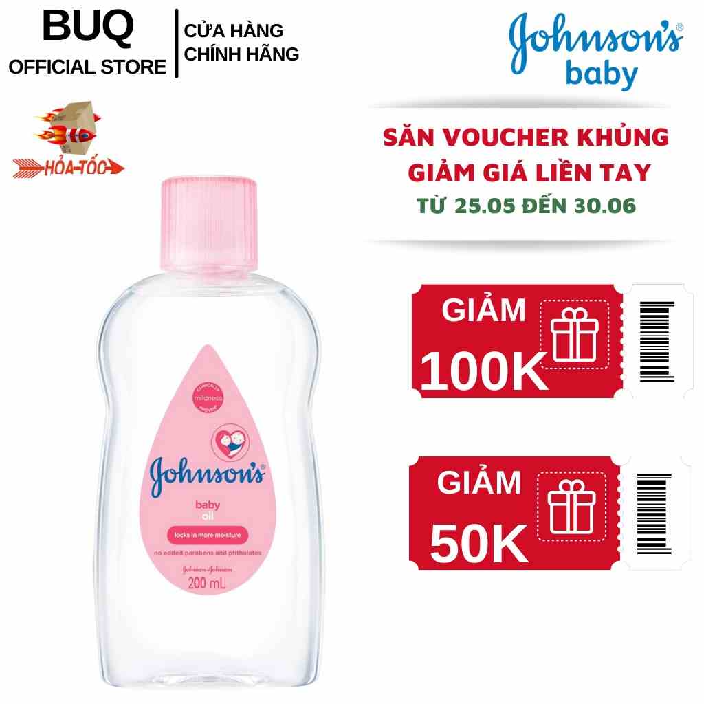 Dầu Mát Xa Dưỡng Ẩm Em Bé Johnsons Baby Oil Pink 200m