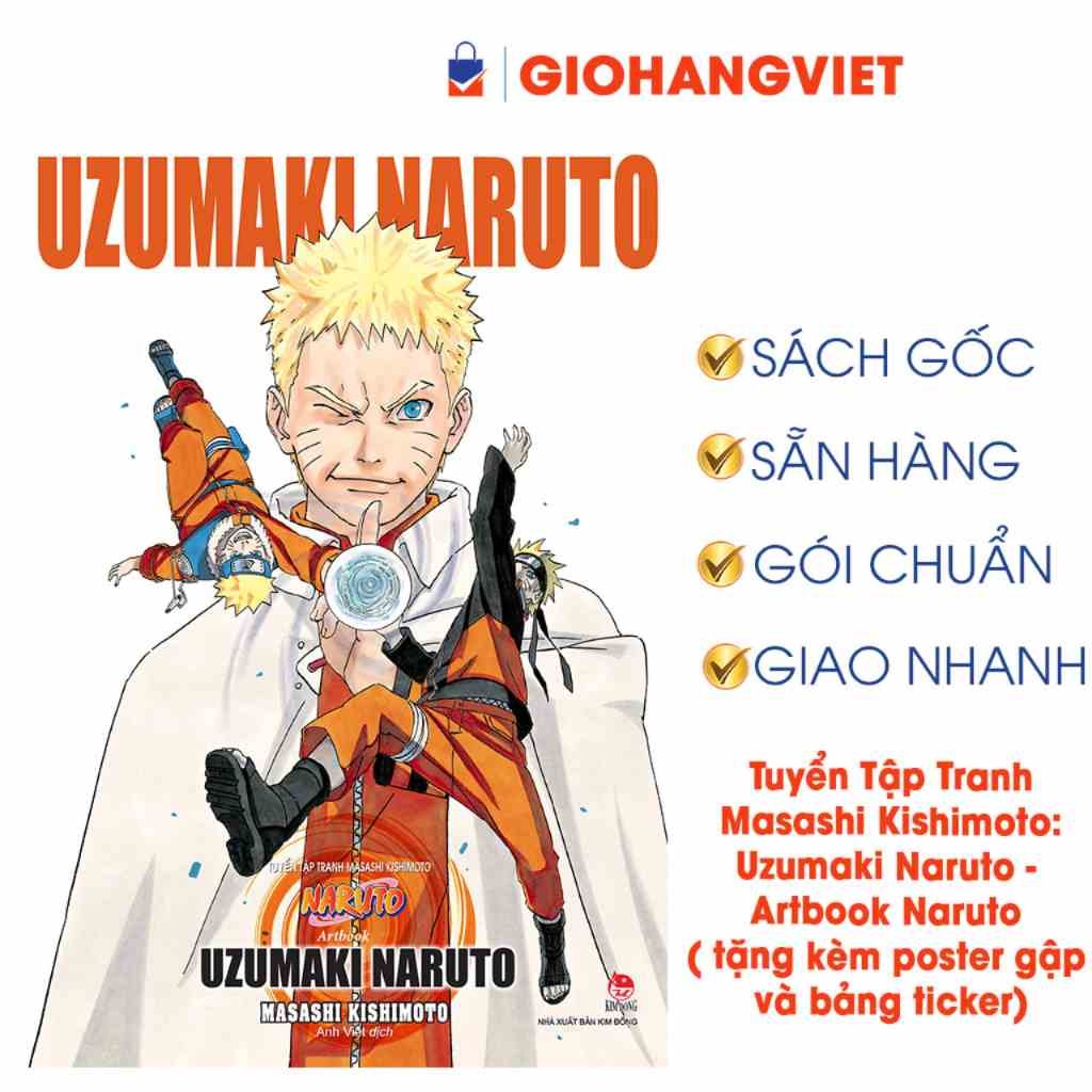 Truyện tranh - Tuyển Tập Tranh Masashi Kishimoto: Uzumaki Naruto - Artbook Naruto ( tặng kèm poster gập + bảng ticker)