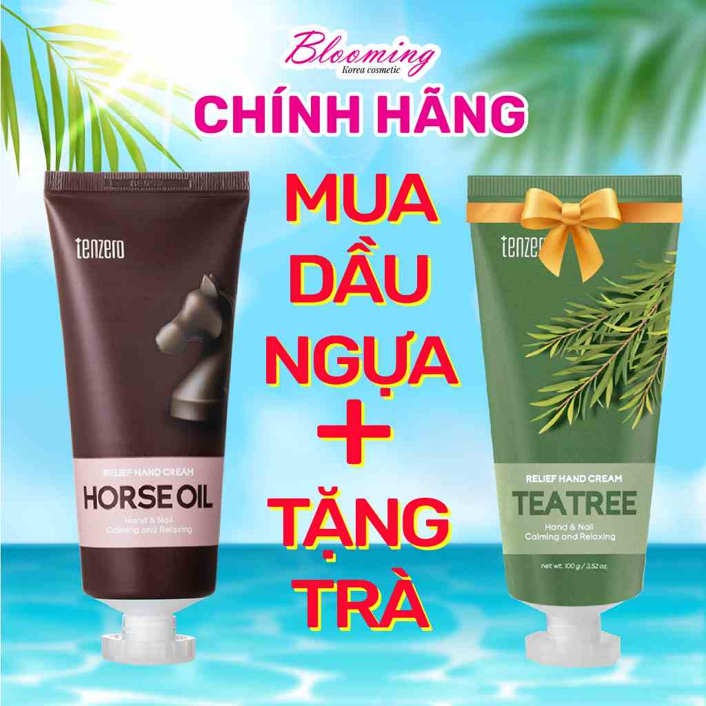 Kem Dưỡng Da Tay Làm Mờ Nếp Nhăn, Săn Chắc da Dầu Ngựa Tenzero Relief Hand Cream Hourse Oil 100ml