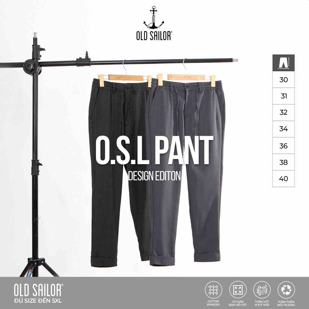 Quần Tây Âu OLD SAILOR Thiết Kế Lưng Thun Họa Tiết Caro Độc Đáo Chất Vải Cotton Mềm Mại Thấm Hút Mồi HôiBigsize