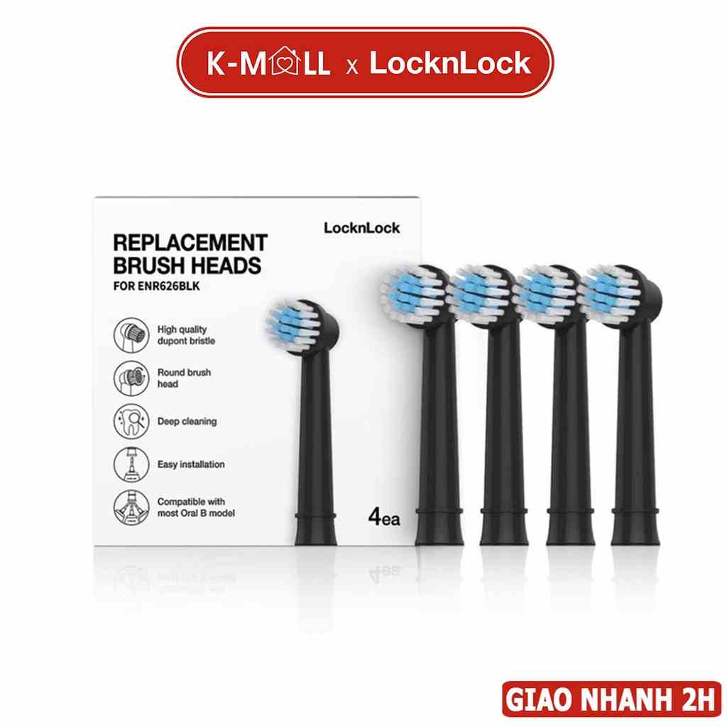 Bộ 4 Đầu Bàn Chải Điện Thay Thế LocknLock ENR626BLK_RB ENR626BLK màu đen - K-MALL