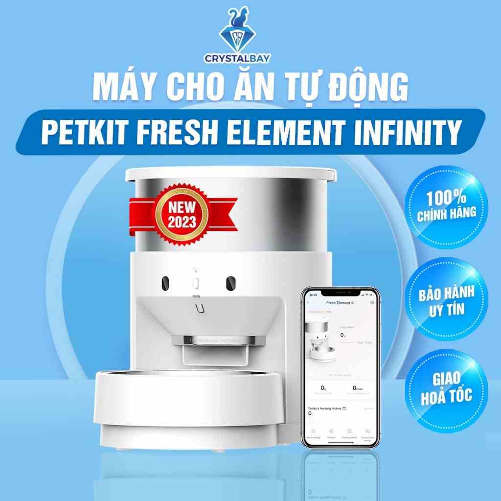 Máy Cho Ăn Tự Động Cho Chó Mèo Thú Cưng Petkit Fresh Element Infinity 3 Bản 5 Lít - Crystal Bay