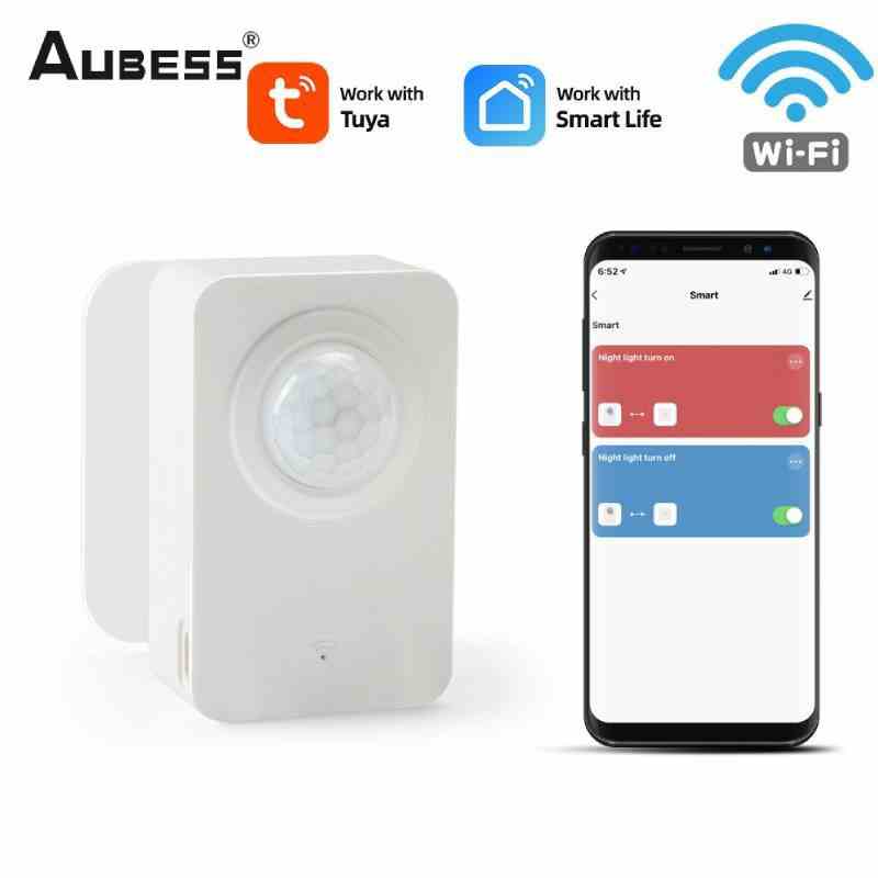 Aubess Cảm Biến Hồng Ngoại Wifi Cảm Ứng Cơ Thể Người Máy Dò Chuyển Động Không Dây Pir Thông Minh Kết Nối Graffiti