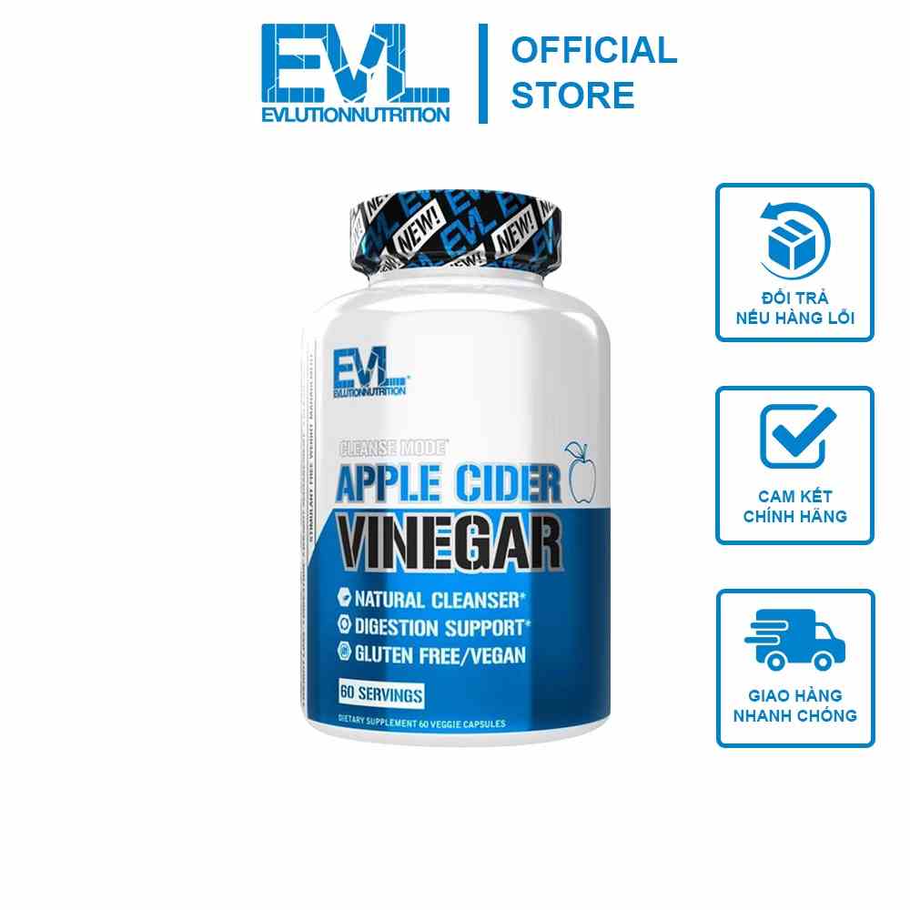 [MALL] Viên Uống EVL CLEANSE MODE APPLE CIDER VINEGAR 60 VIÊN Hỗ Trợ Tiêu Hóa Và Giải Độc Cho Cơ Thể Khỏe Mạnh - USA