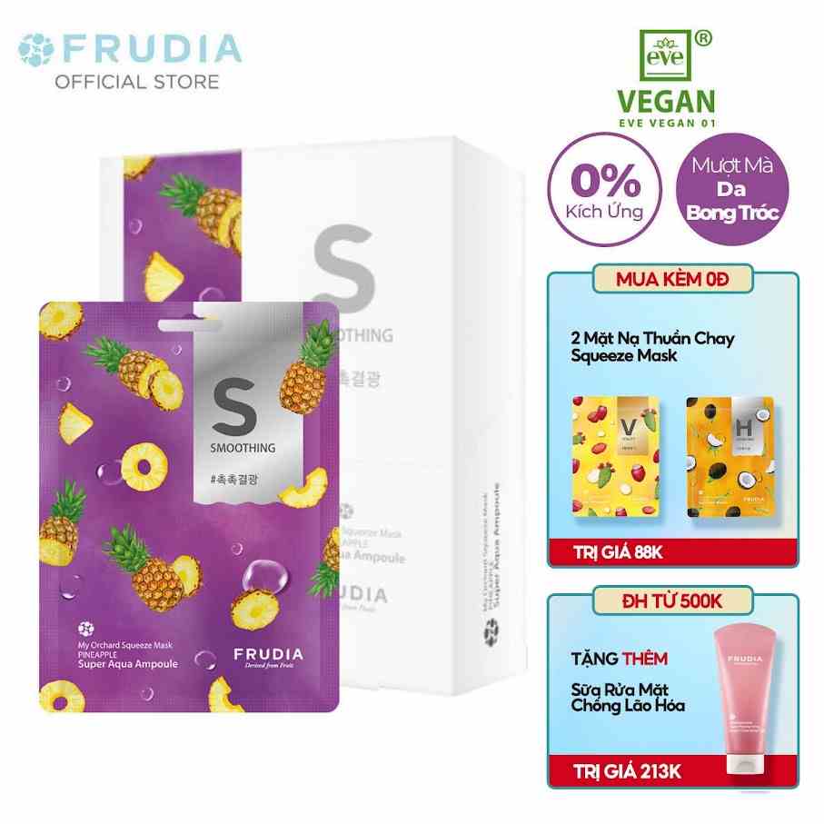 [Tặng 88k] 10 Miếng Mặt Nạ Làm Sạch Da Chiết Xuất Từ Trái Thơm Frudia My Orchard Squeeze Mask Pineapple 20ml/1pc