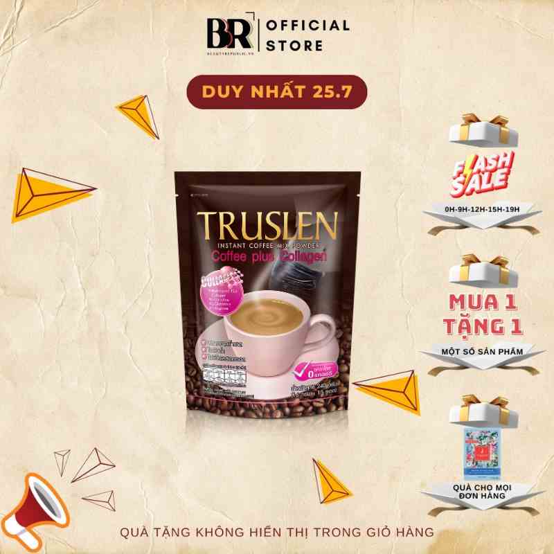 [Mã BMLTA35 giảm đến 35K đơn 99K] Cà Phê Hòa Tan Coffee Plus Collagen Truslen 16g